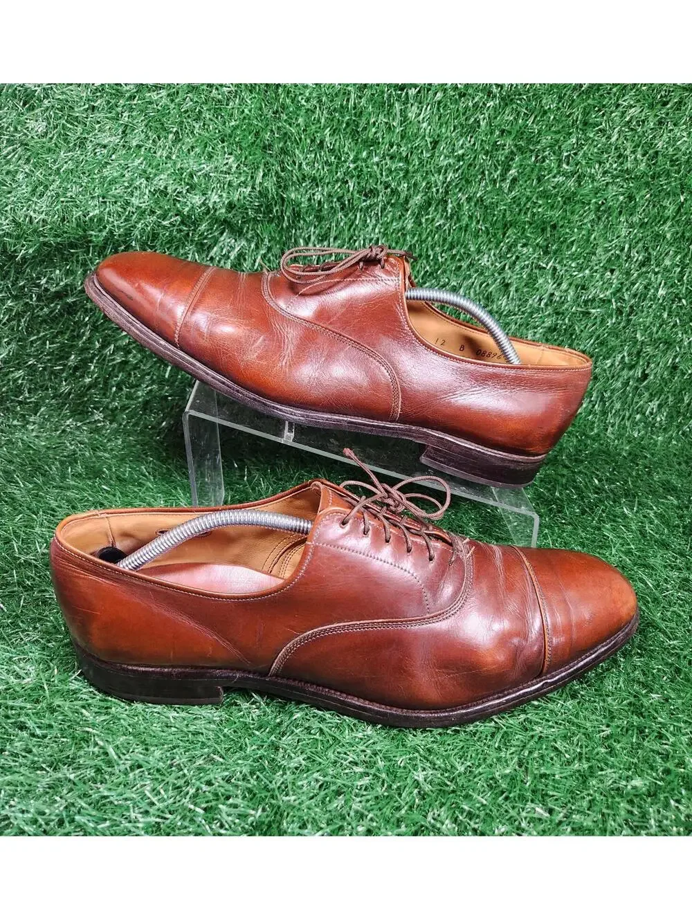 Allen Edmonds Park Avenue Men's Size 12 B Shoes Brown Leather Cap Toe Oxfords